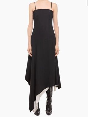 Helmut Lang $695 Wool Viscose Layered Dress